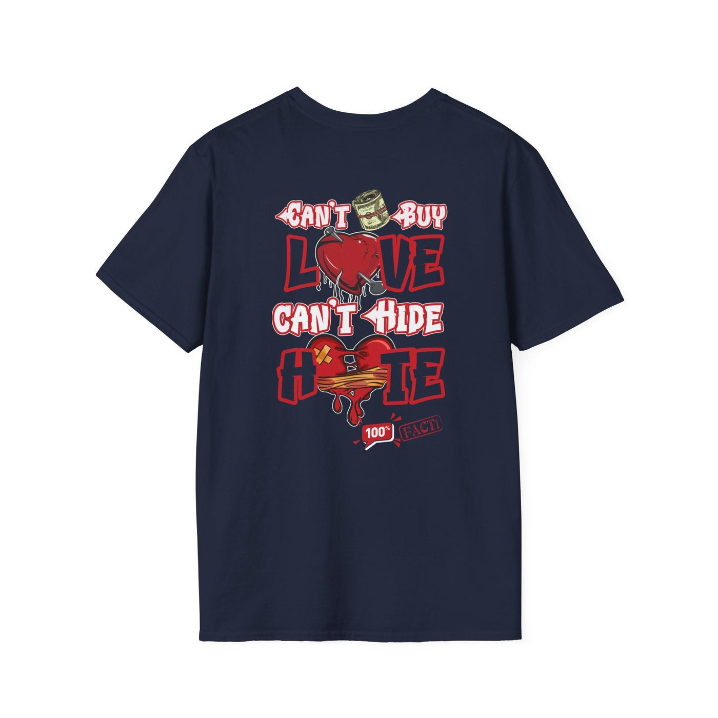 Money Cant Buy Love Graphic Print T-Shirt 26 T-Shirt Home page Printify Tees Galore LLc