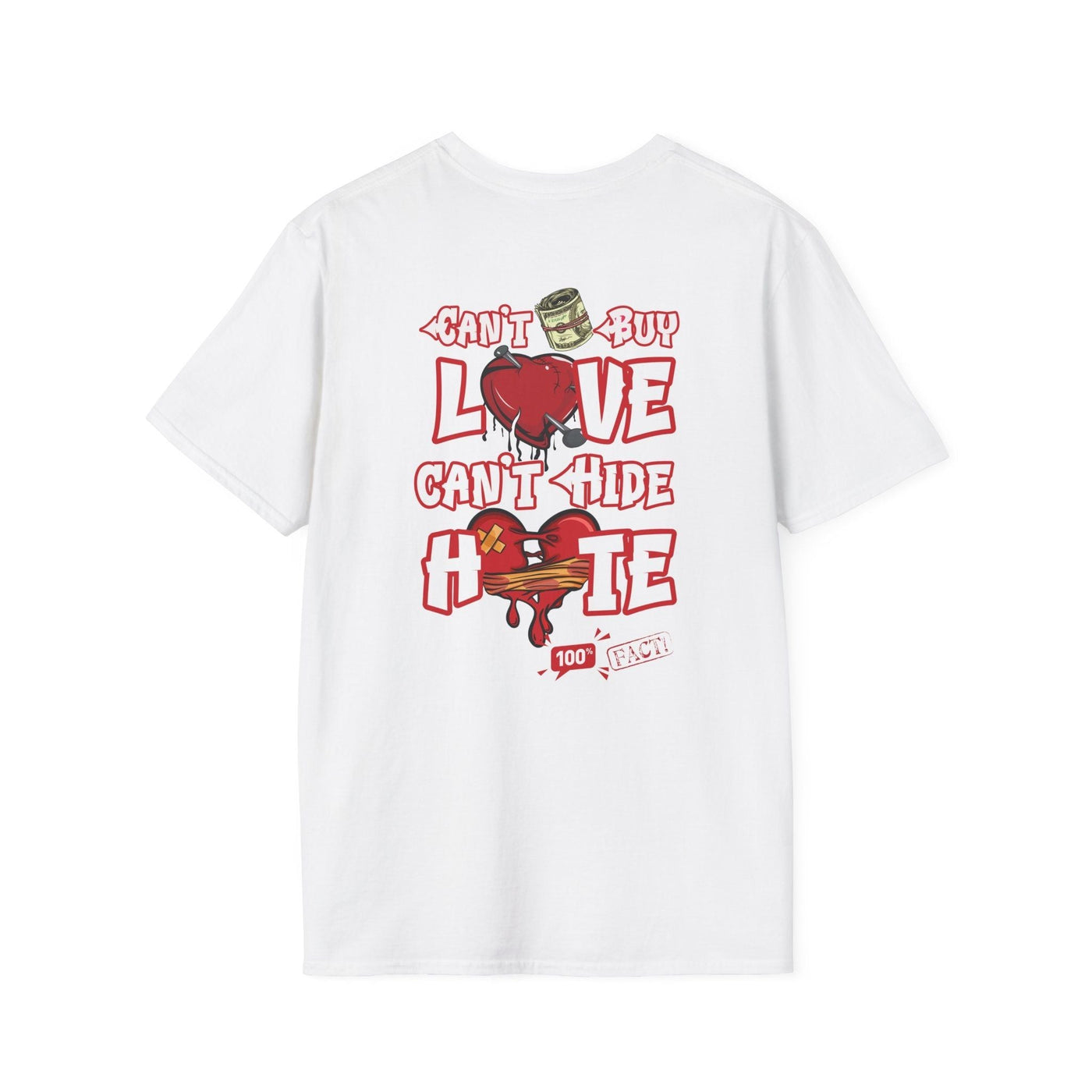 Money Cant Buy Love Graphic Print T-Shirt 26 T-Shirt Home page Printify Tees Galore LLc