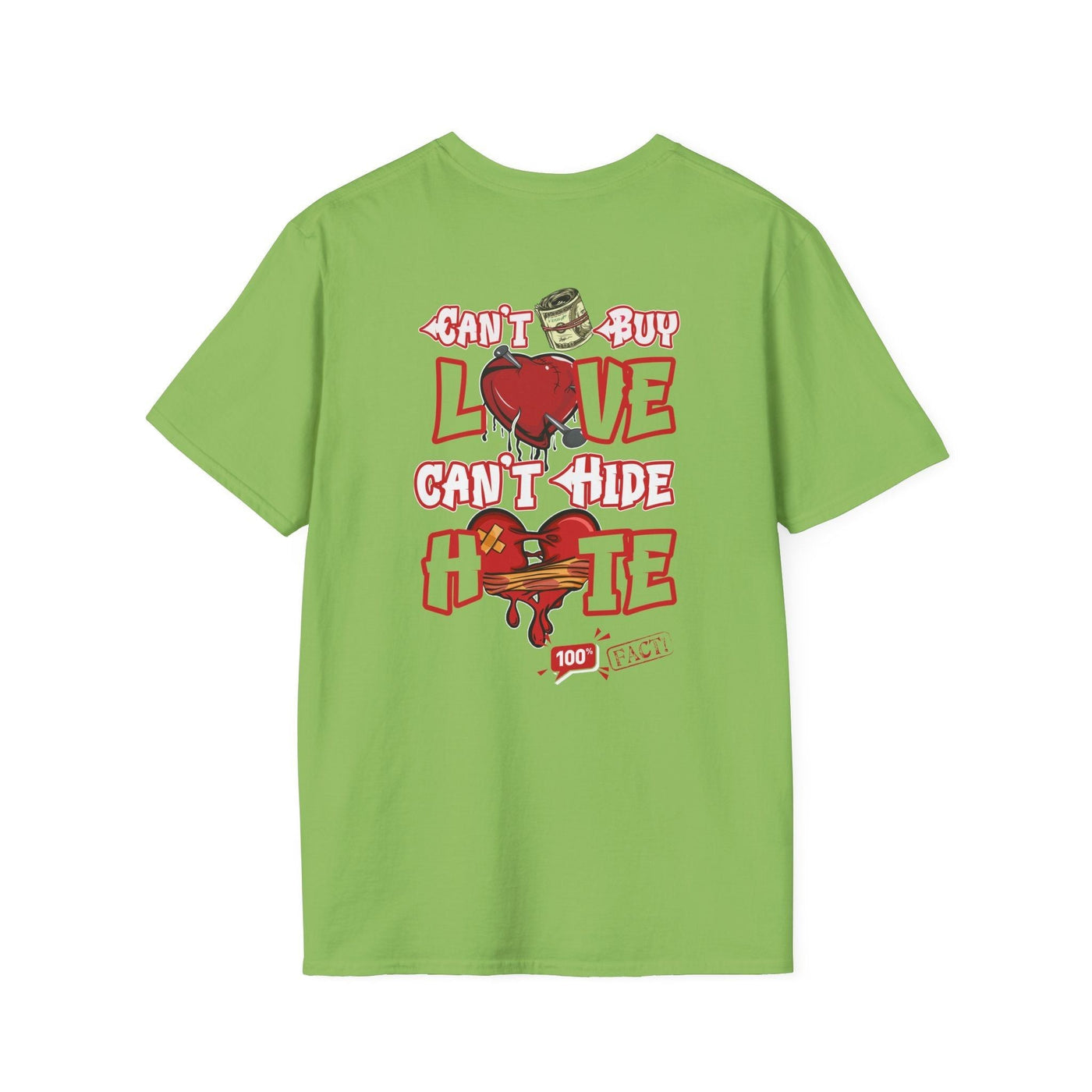 Money Cant Buy Love Graphic Print T-Shirt 26 T-Shirt Home page Printify Tees Galore LLc