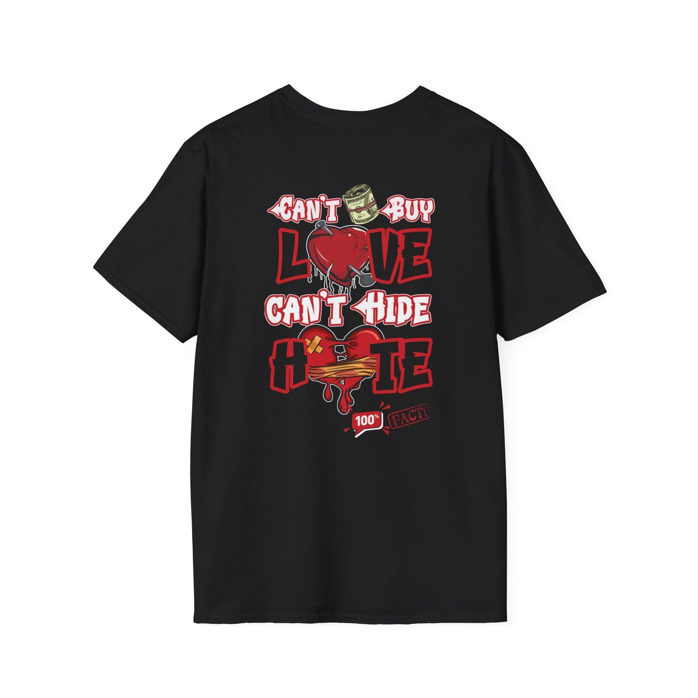 Money Cant Buy Love Graphic Print T-Shirt 26 T-Shirt Home page Printify Tees Galore LLc