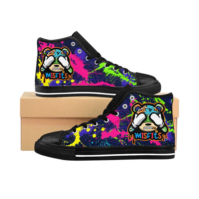 Men's High-Top Sneakers - Misfits Vibrant Unique Design for Trendsetters